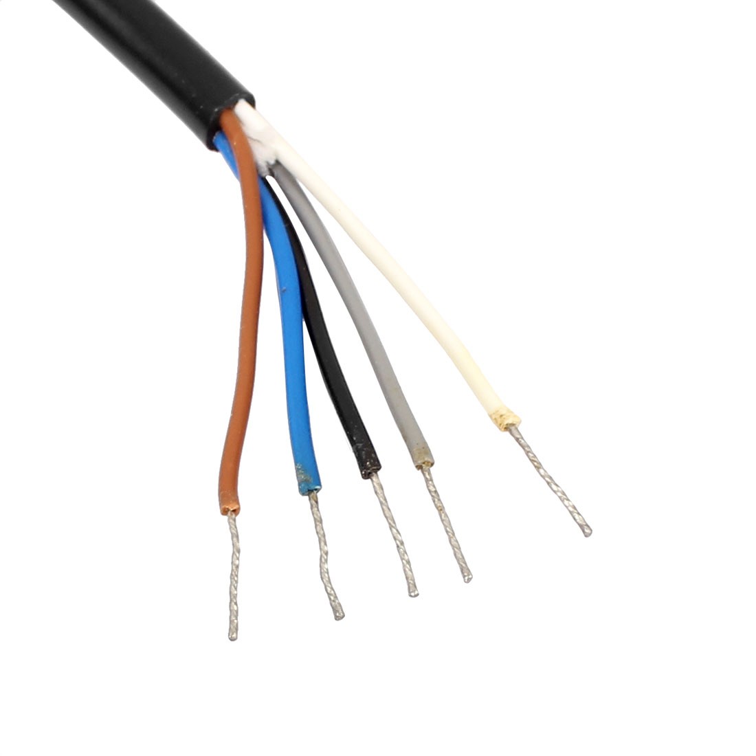 M12 2m Male Straight 5 Pin Connector Aviation Electrical Cable