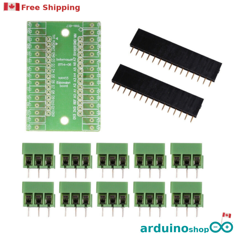 Arduino Nano Terminal Expansion Board Terminal – IO Shield – ArduinoShop Kit