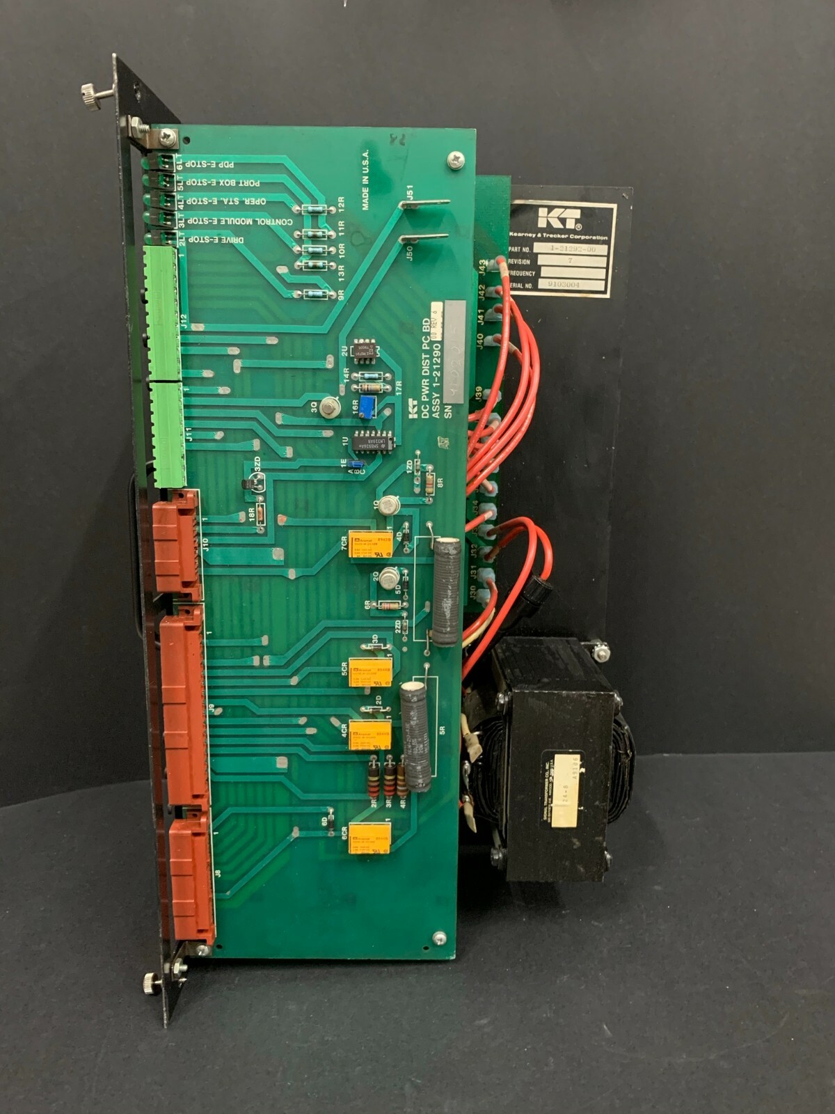 Kearney Trecker 1-21292-00 Rev 7 AC DC Power Distribution Module 30 Day Warranty