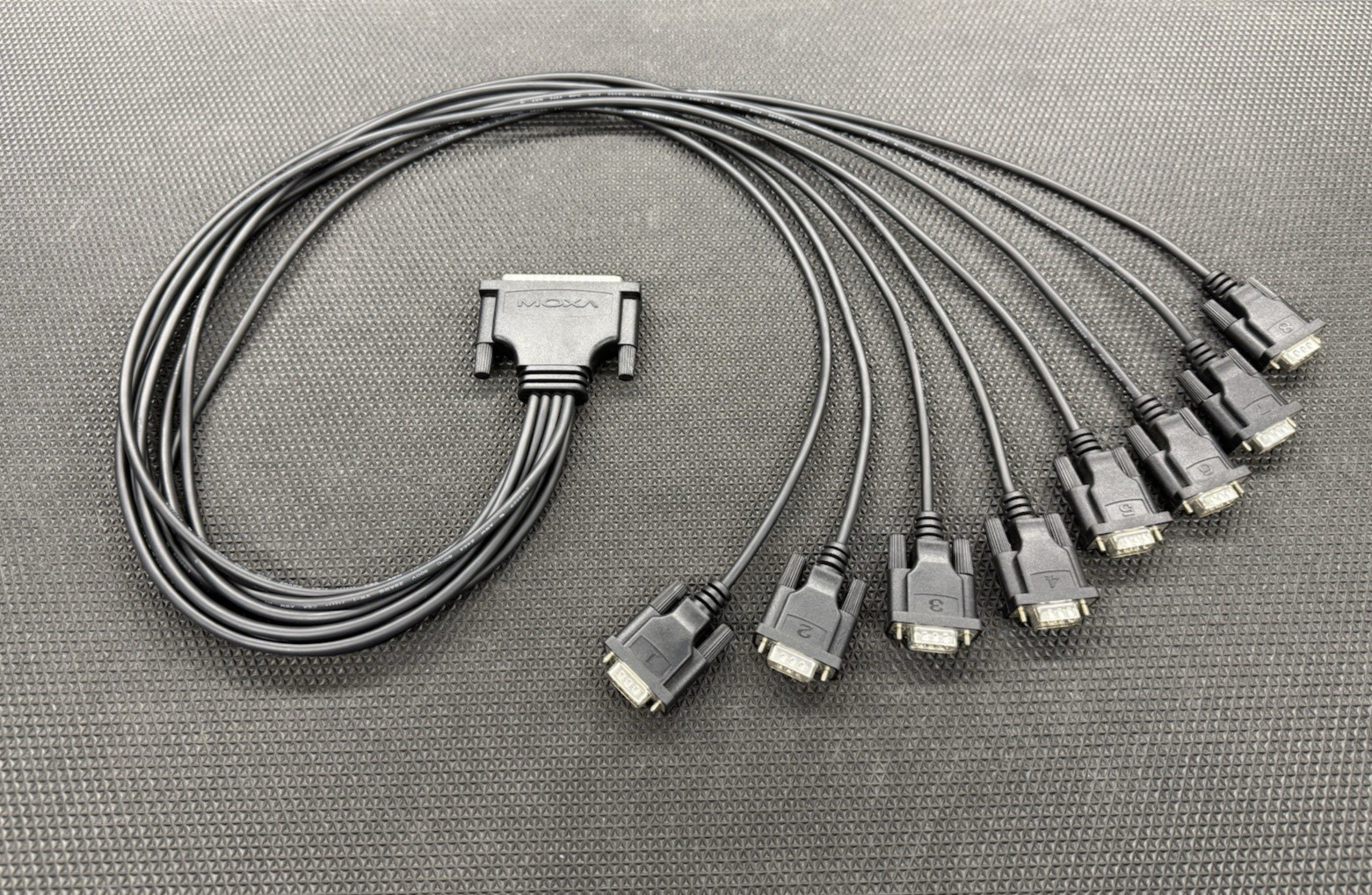 Moxa Opt8D 8 ports RS-232 octopus cable with male DB9 connectors