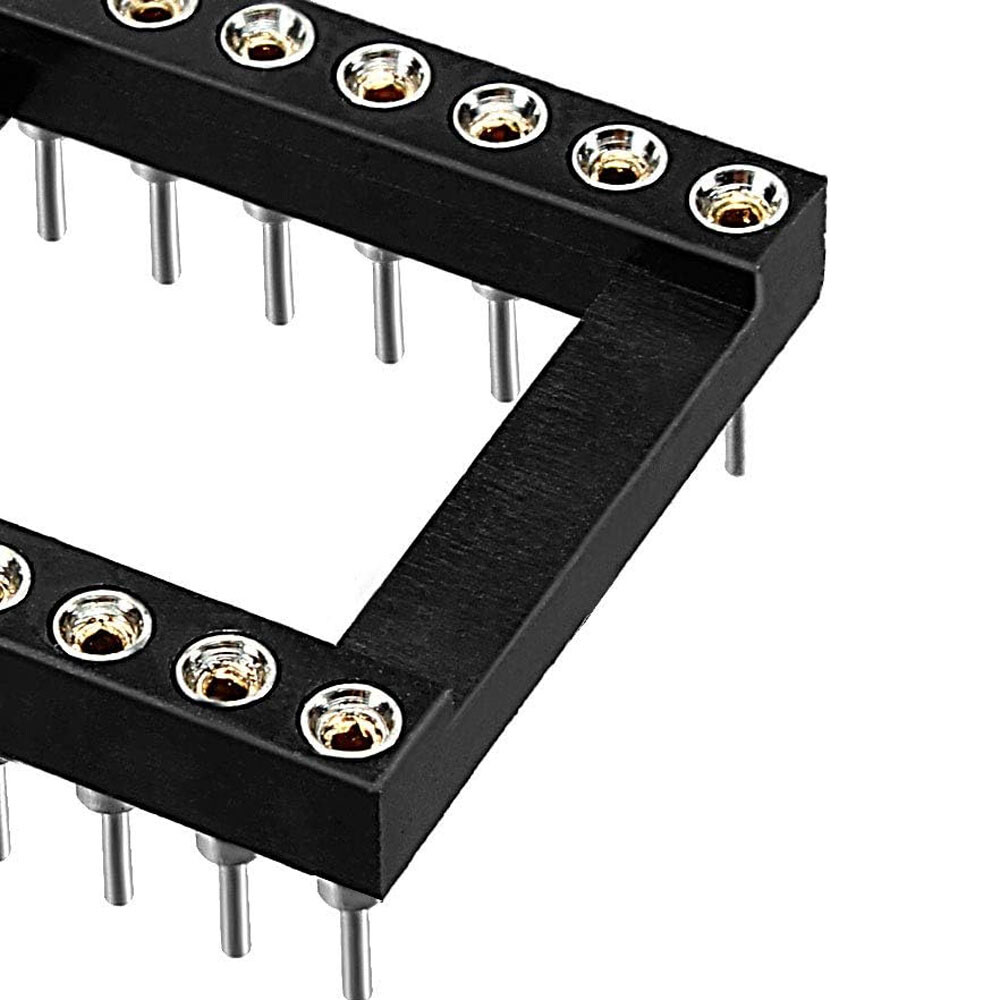 100PCS 14Pin DIP Round IC Sockets Adaptor Solder Type Gold Plated Machined HOT
