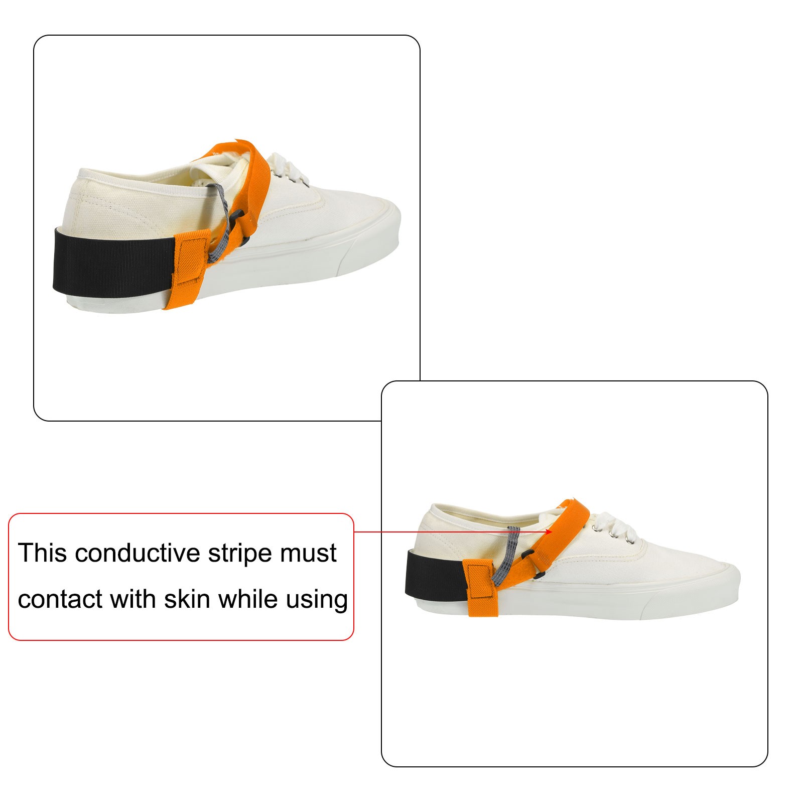 10 Pcs Orange ESD Anti Static Foot Heel Strap Adjustable Anti Static Wrist Strap
