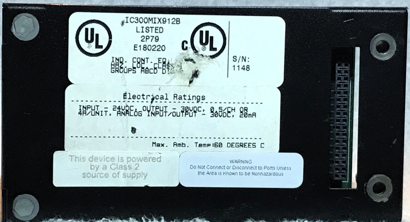 HORNER IC3000CS200M CONTROL SYSTEM WITH (4) IC300MIX912B CARDS USED PLEASE READ