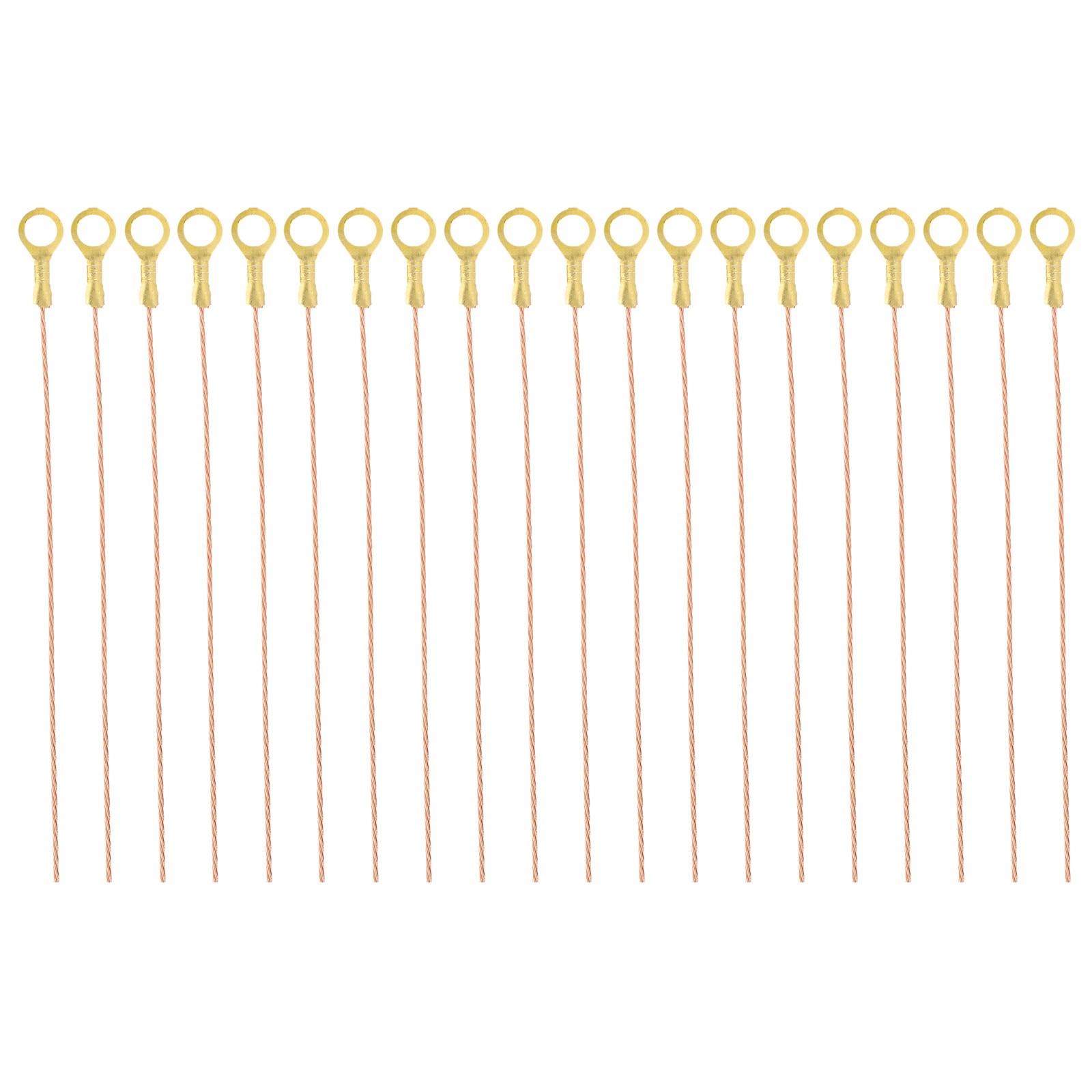 20Pcs 10 Inch Bare Copper Wire-Copper Grounding Lugs Cables with Lug