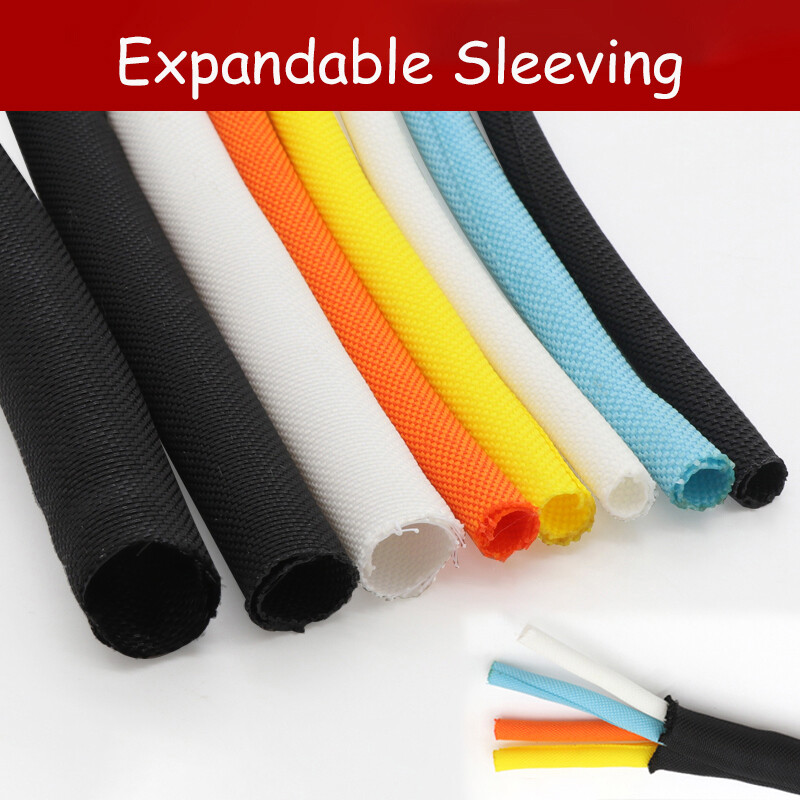 Open Expandable Sleeving Braided Cable Tidy Wire Harness Flexible Polyester