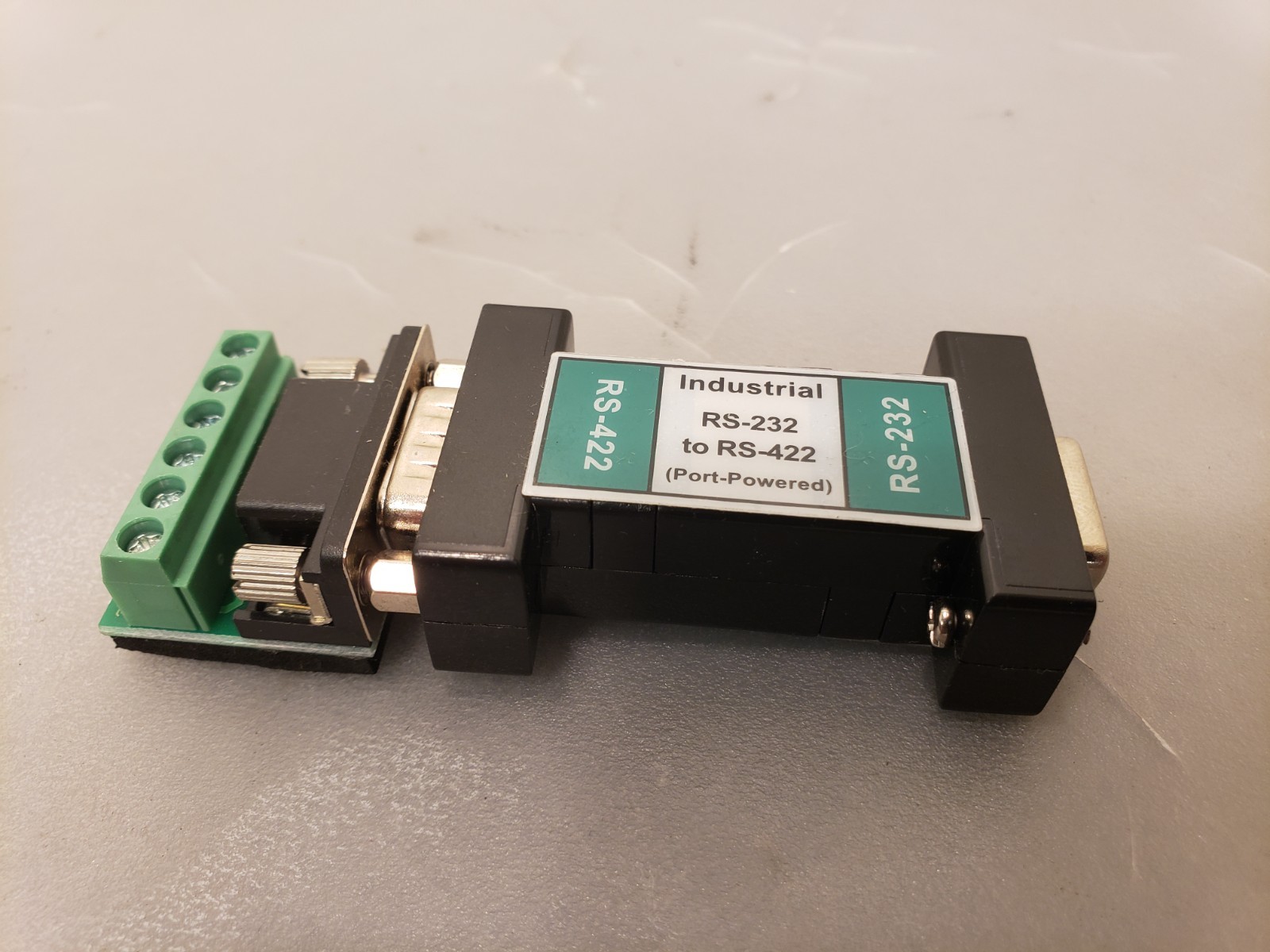 Industrial Port Powered RS-232 to RS-422 Converter DB9 DB-9