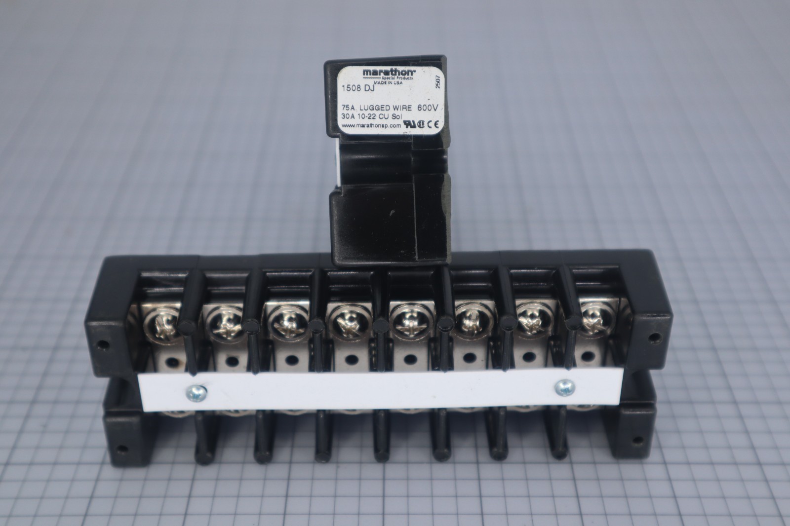*Single* Marathon 1508 DJ 74642 Terminal Block Connector 8 Pole 30A 10-22 CU