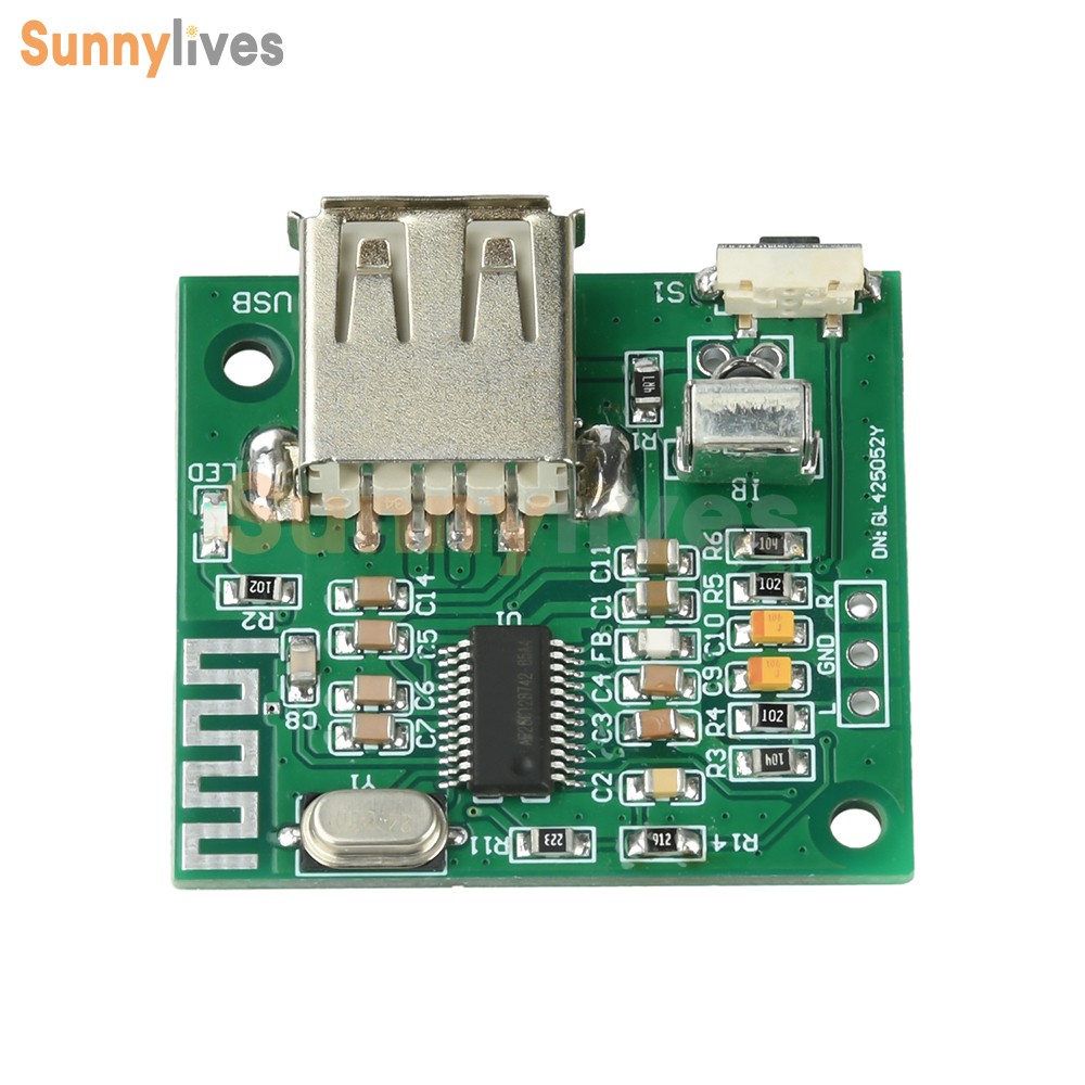 DC 3.3-5V Bluetooth Audio Receiver Module 2.0 Stereo Lossless Decoder Board USB