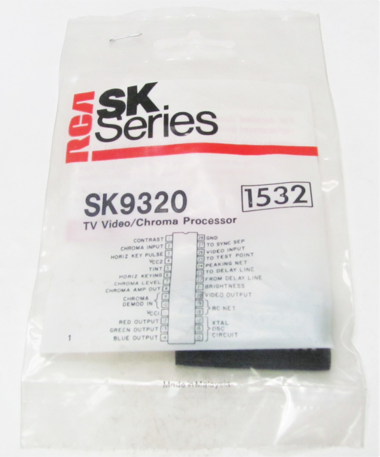 RCA SK9320 – TV Video/Chroma Processor – 28-Pin DIP IC, NOS NTEOBS-NLA