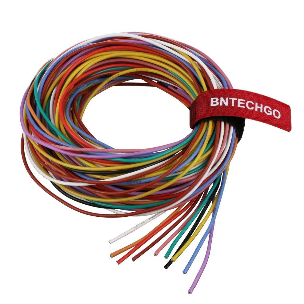 20 Gauge Silicone Wire Kit 10 Color Each 10 Ft Flexible 20 AWG Stranded Tinned C