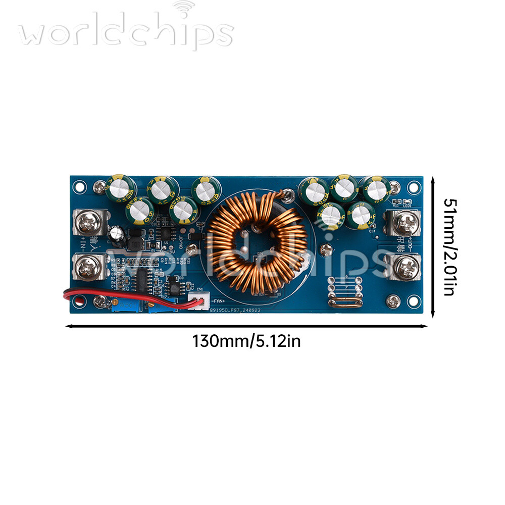 800W/1200W DC-DC Adjustable Buck Power Module DC15V-90V to DC2.5V-72V 28A/50A