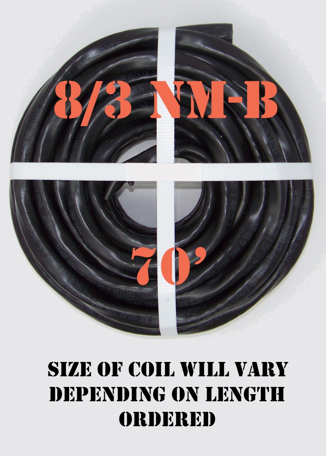 8/3 NM-B x 70′ Southwire “Romex®” Electrical Cable