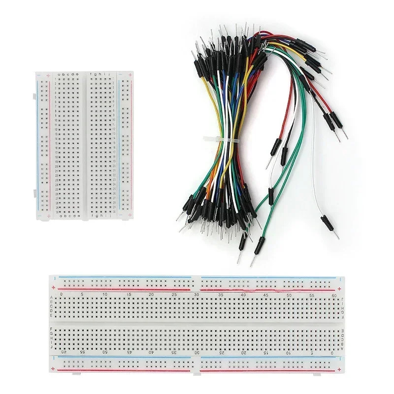 400+830 Point MB102 Breadboard Kit with 65PCS Jumper Wires Solderless PCB DIY