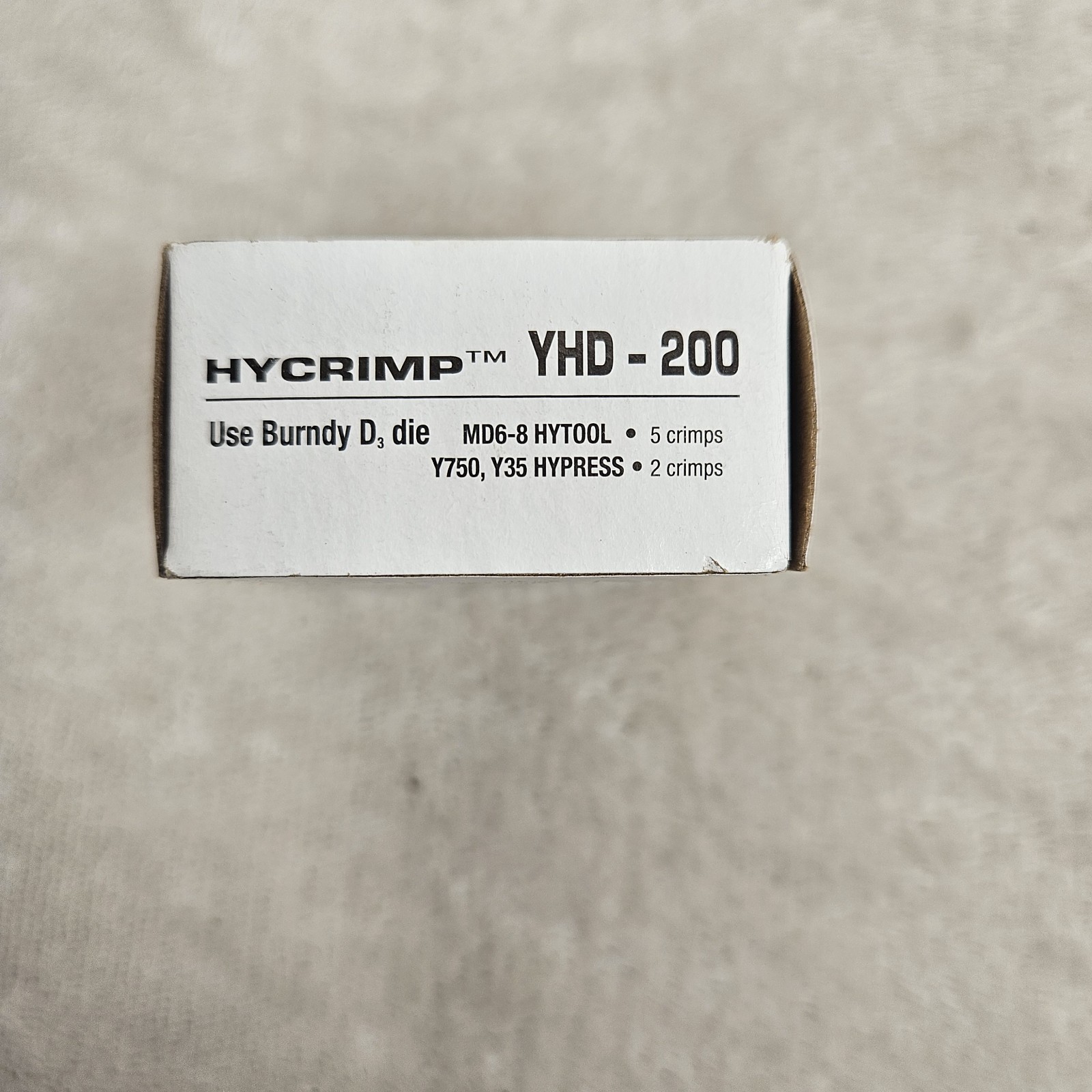 Burndy Hycrimp Compression Tap YHD-200 2/0-1/0 ACSR 3/0-2/0 STR Die D3 24 Pack