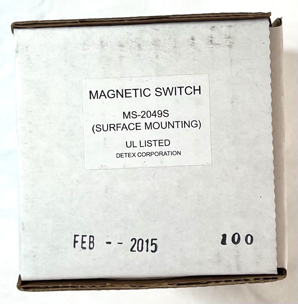 DETEX MS2049S Surface Mount Magnetic Switch Aluminum finish