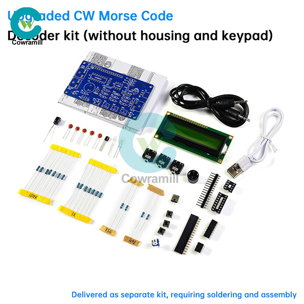 DIY CW Trainer Morse Code Decoder Keyer Interpreter DIY Electronic Component Kit