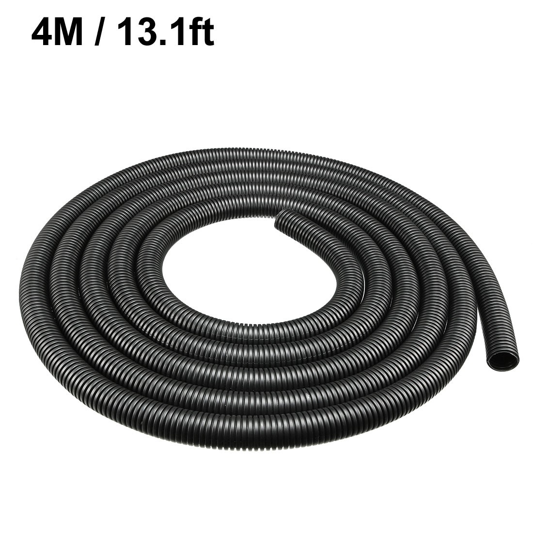 4 M 16×20 mm PP Flexible Corrugated Conduit Tube for Garden,Office Black