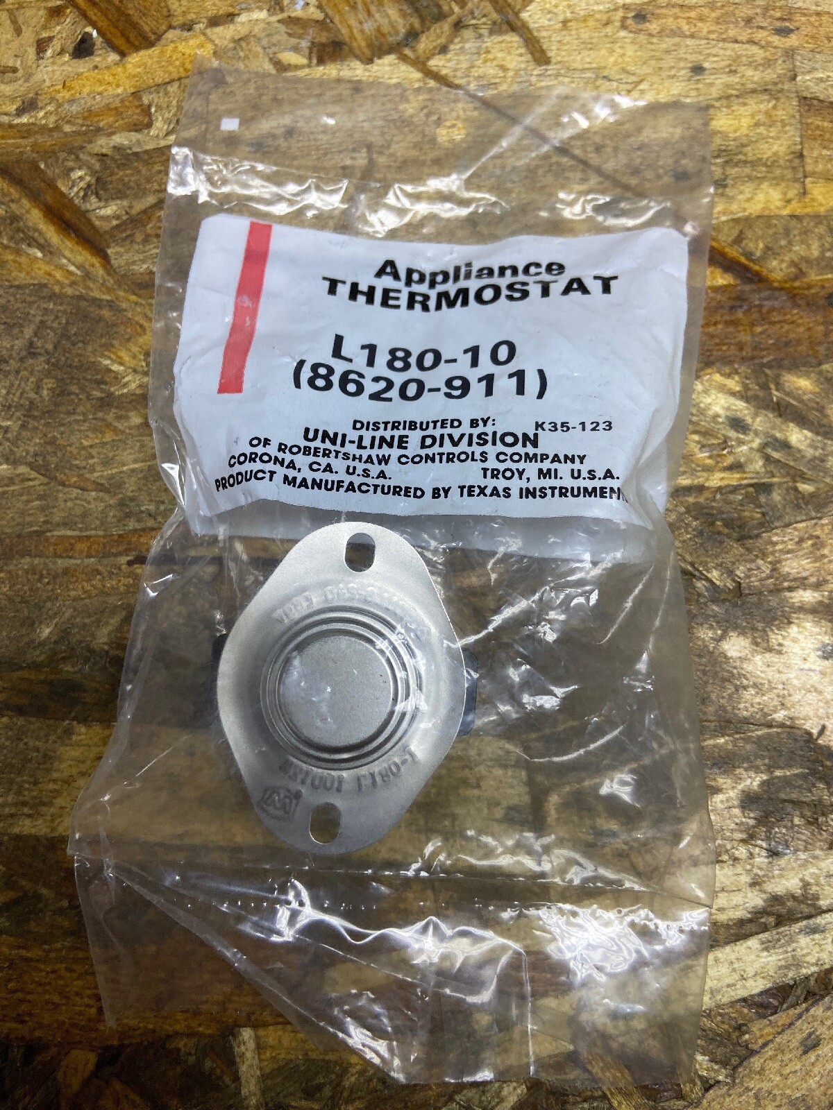 GEMLINE ROBERTSHAW WESTWARD L180-10 / 8620-911 NOS FREE SHIPPING