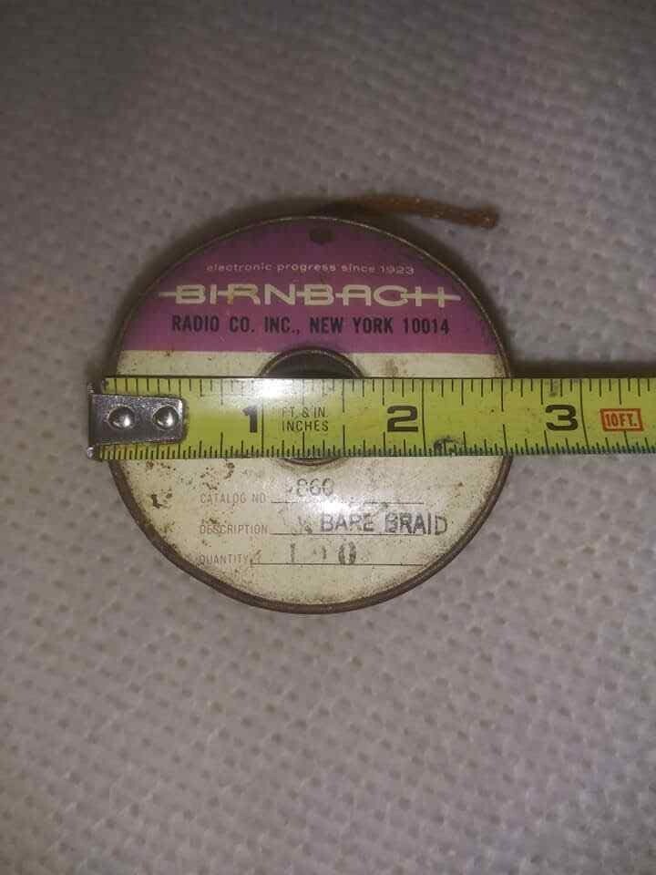 1/4″ BARE BRAID COPPER WIRE (Est 150 foot spool) BIRNBACH RADIO COMPANY