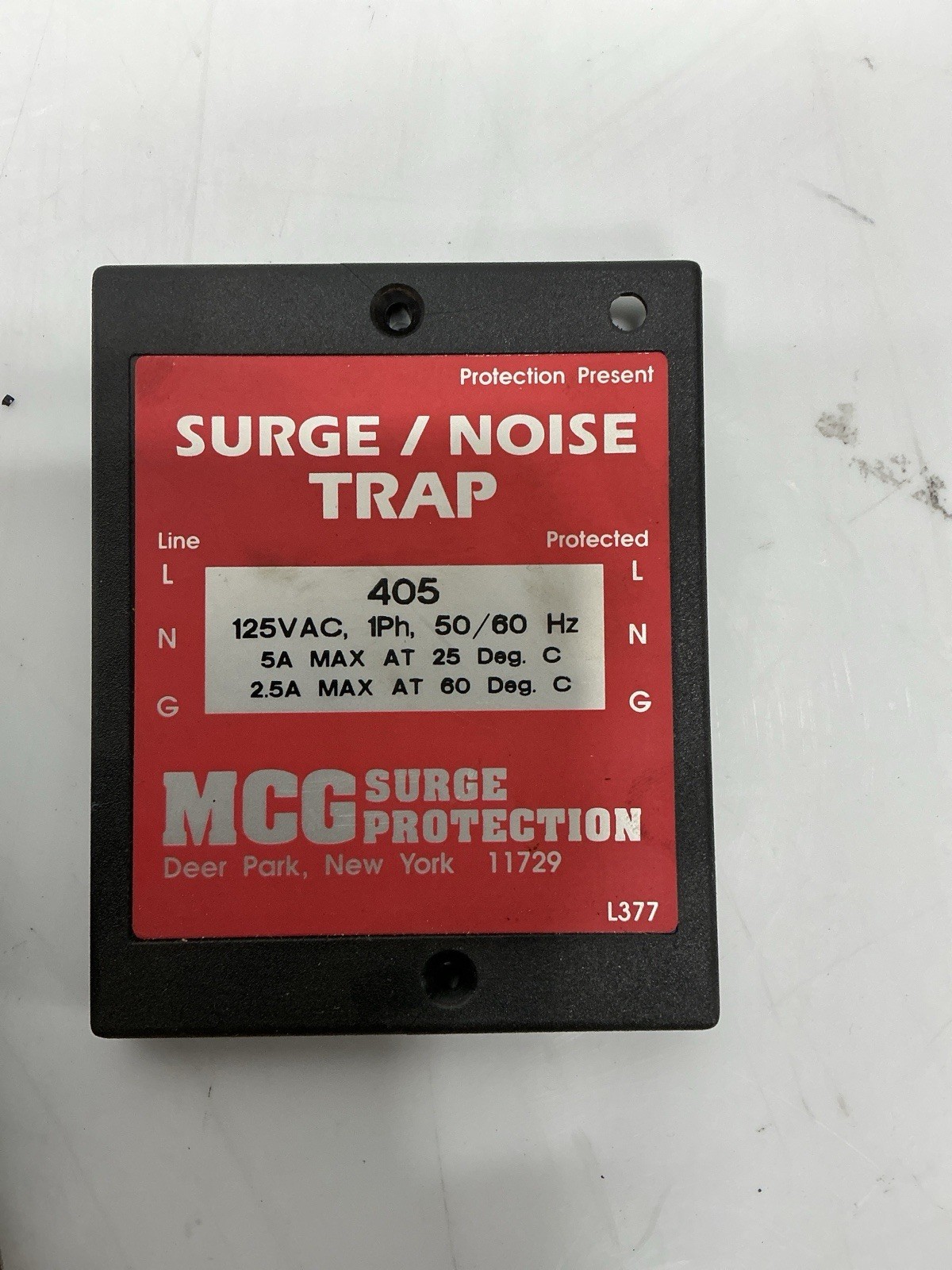 MCG Surge Protection 405 Surge Noise Trap 125VAC Line Filter Suppressor. Y-169