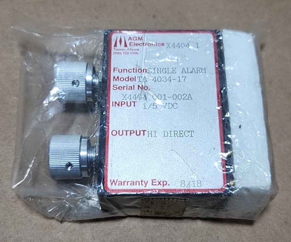 *BRAND NEW* AGM Electronics TA 4034-17 Single Alarm 1/5Vdc Hi Direct + Warranty!