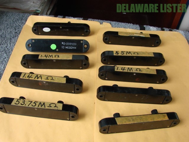 Vintage Antique Lot of 10 WESTON? Electrical MEGOHM Current SHUNT RESISTOR RARE!