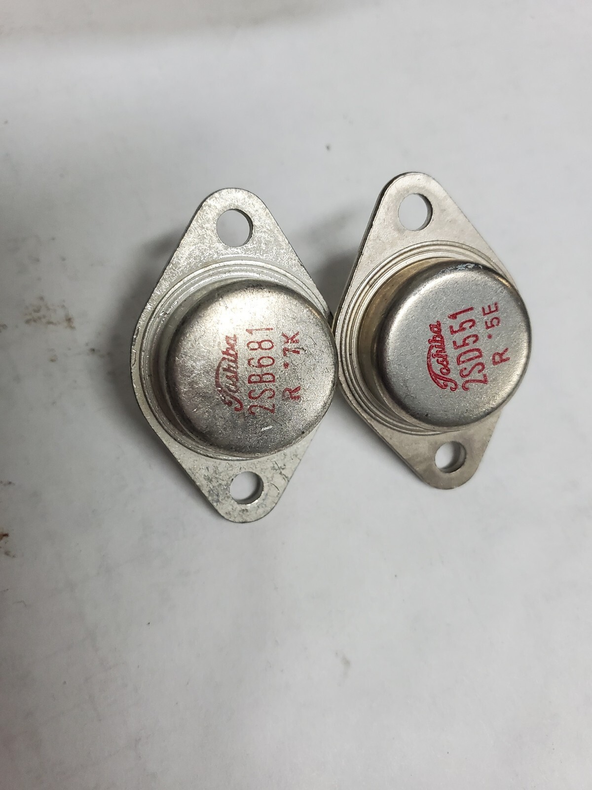 Toshiba 2SD551-R & 2SB681-R TO-3 complementary Tran as obtained from ONKYO