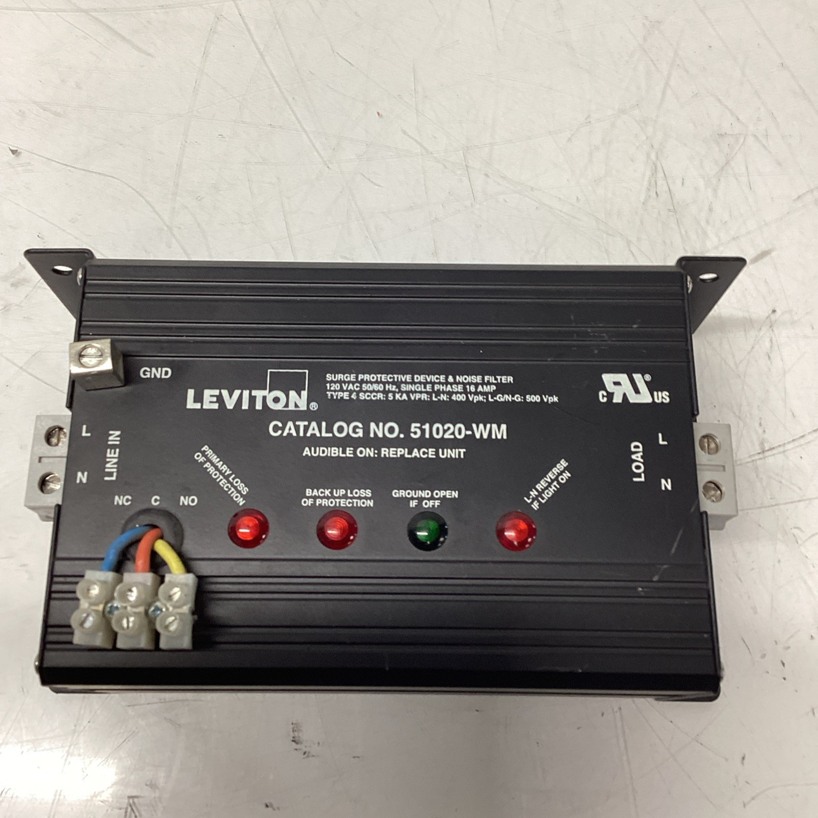 Leviton 51020-WM Transient Voltage Surge Suppressor & Noise Filter R-312