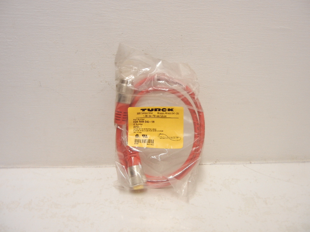 TURCK U8708-1 NEW 1M RSM RKM E46-1M 4 PIN MALE / FEMALE CORDSET U87081
