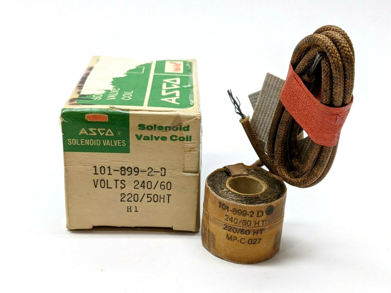 Asco 101-899-2-D Solenoid Valve Coil 240/60 220/50 HT Red-Hat