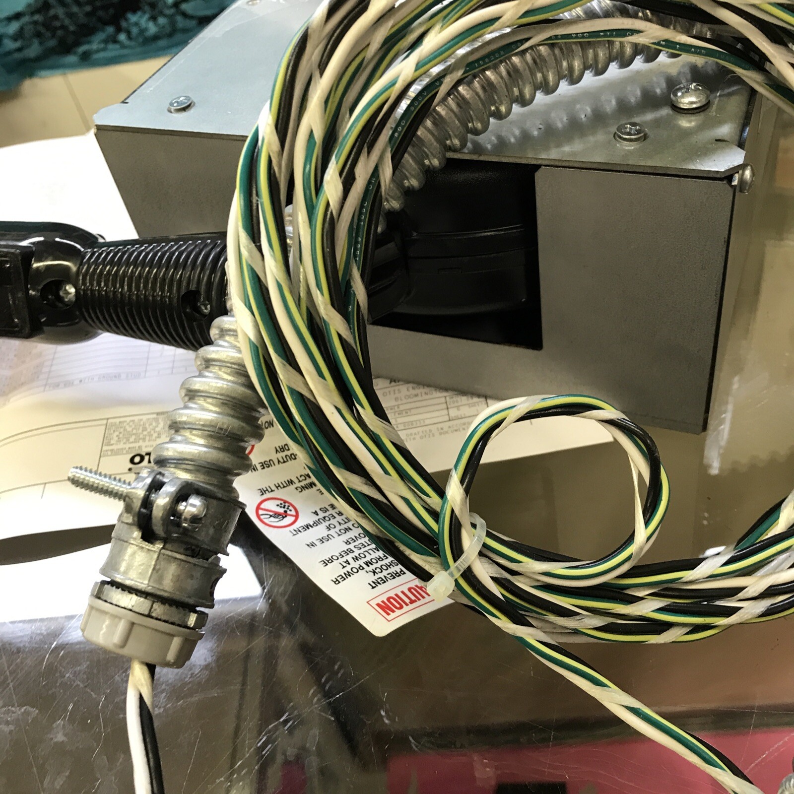Commercial Work Light Assembly model # AAA25580BJ Otis Yellow W Paperwork