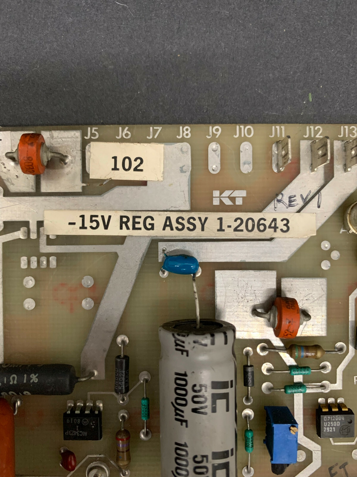 Kearney Trecker SW Reg Assembly -15V 1-20643 PC Board – 30 Day Warranty
