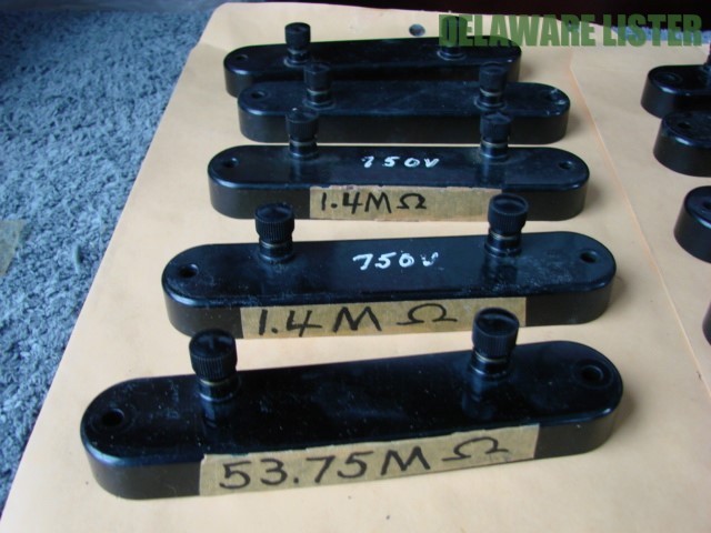 Vintage Antique Lot of 10 WESTON? Electrical MEGOHM Current SHUNT RESISTOR RARE!