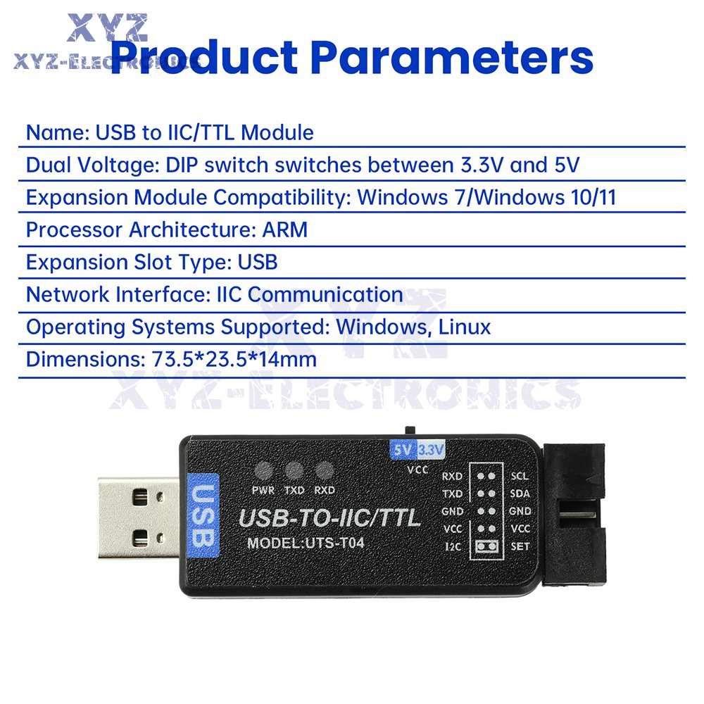 USB to IC2 IIC/TTL Serial Port UART Communication Module Flashing Downloader