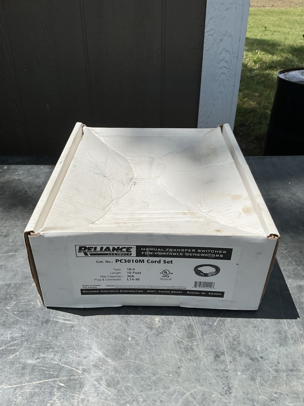 Reliance Controls PC3010M Generator Power Cord 30-Amp L14-30 10 Foot Sealed