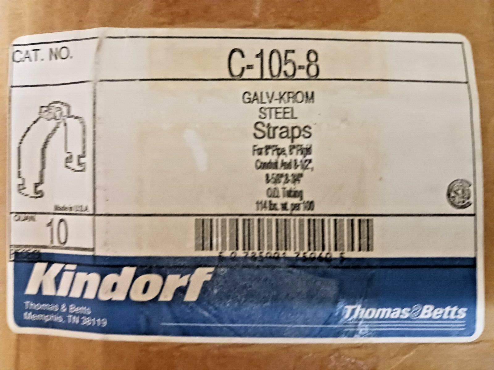 KINDORF C-105-8 STRUT STRAP 8″ (SOLD AS 1 LOT OF 7)