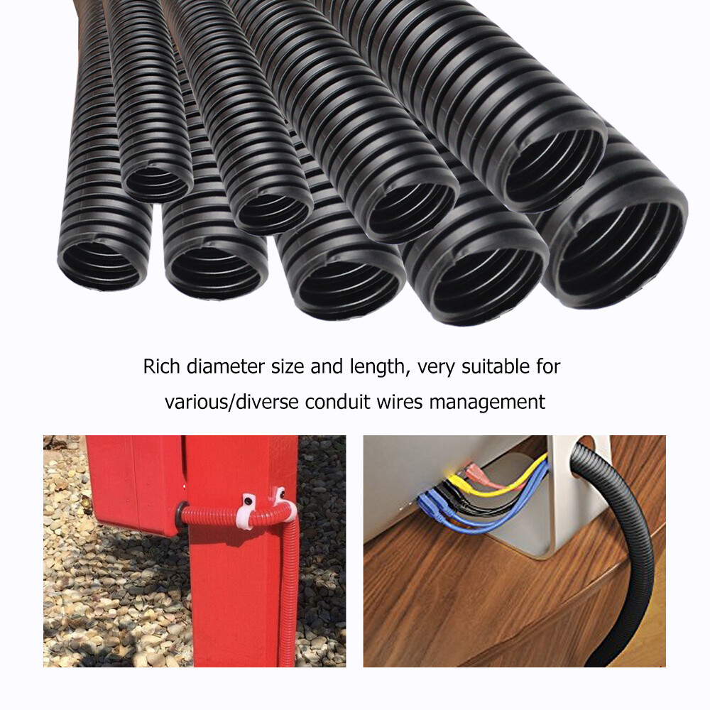 Split Conduit Wire Loom Tubing Wrap Protector Cable Sleeve Flex but Strong Lot