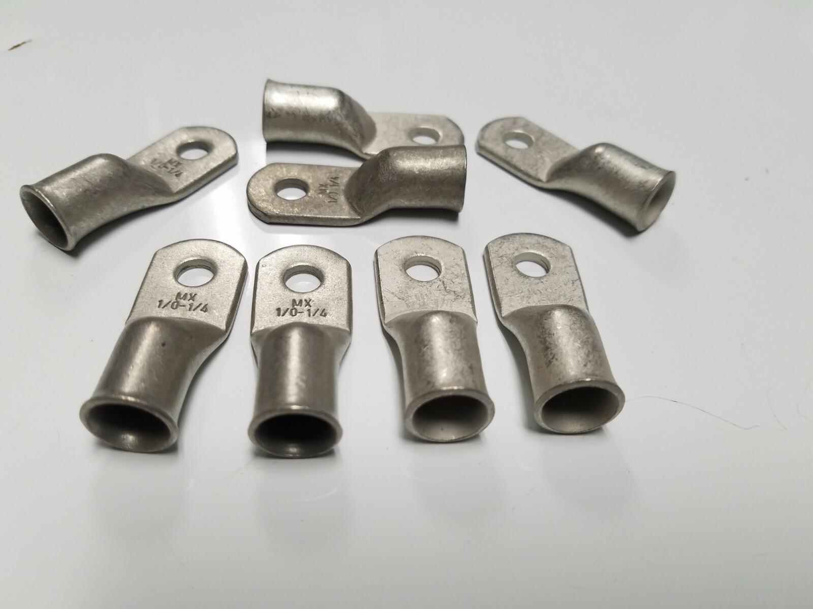 8 TIN PLATED Copper Ring Lug Terminal #1/0 Wire Gauge 1/4″ Stud MOLEX PRD