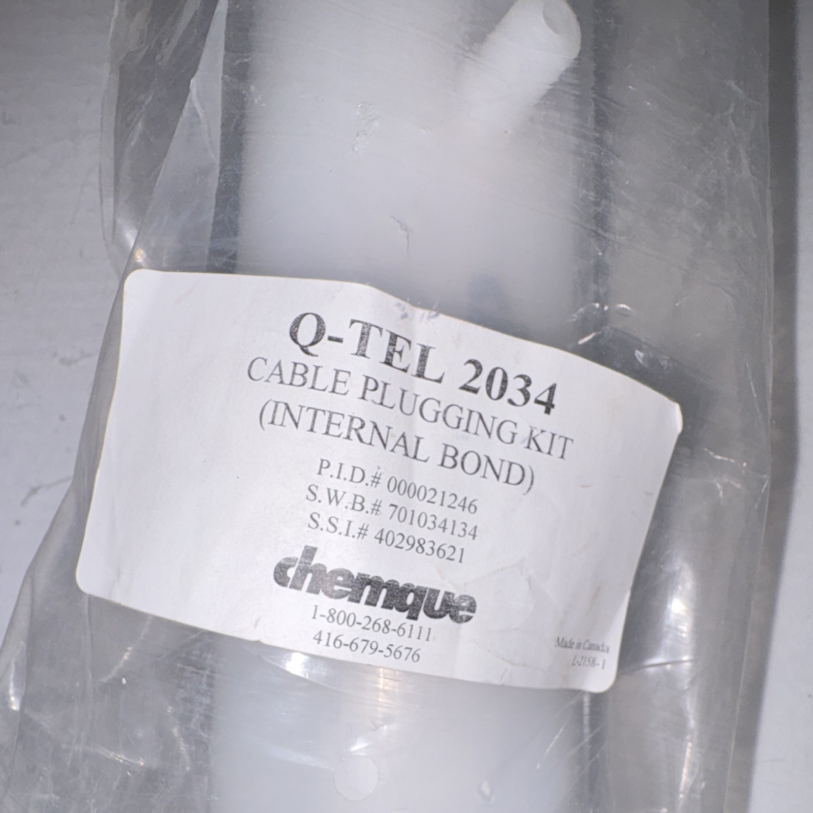 NOS Q-TEL 2034 Internal Bond Cable Plugging Kit Telecom Pressurized Cable