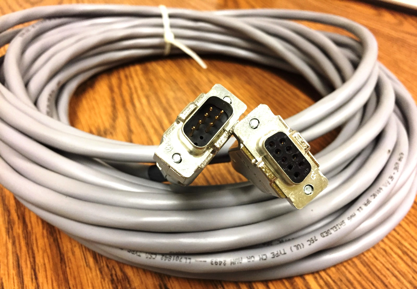 Alpha Wire 6010C, 22AWG 3PR Shield Cable 35 FT w/7-Pin Male/Female AMP Connector