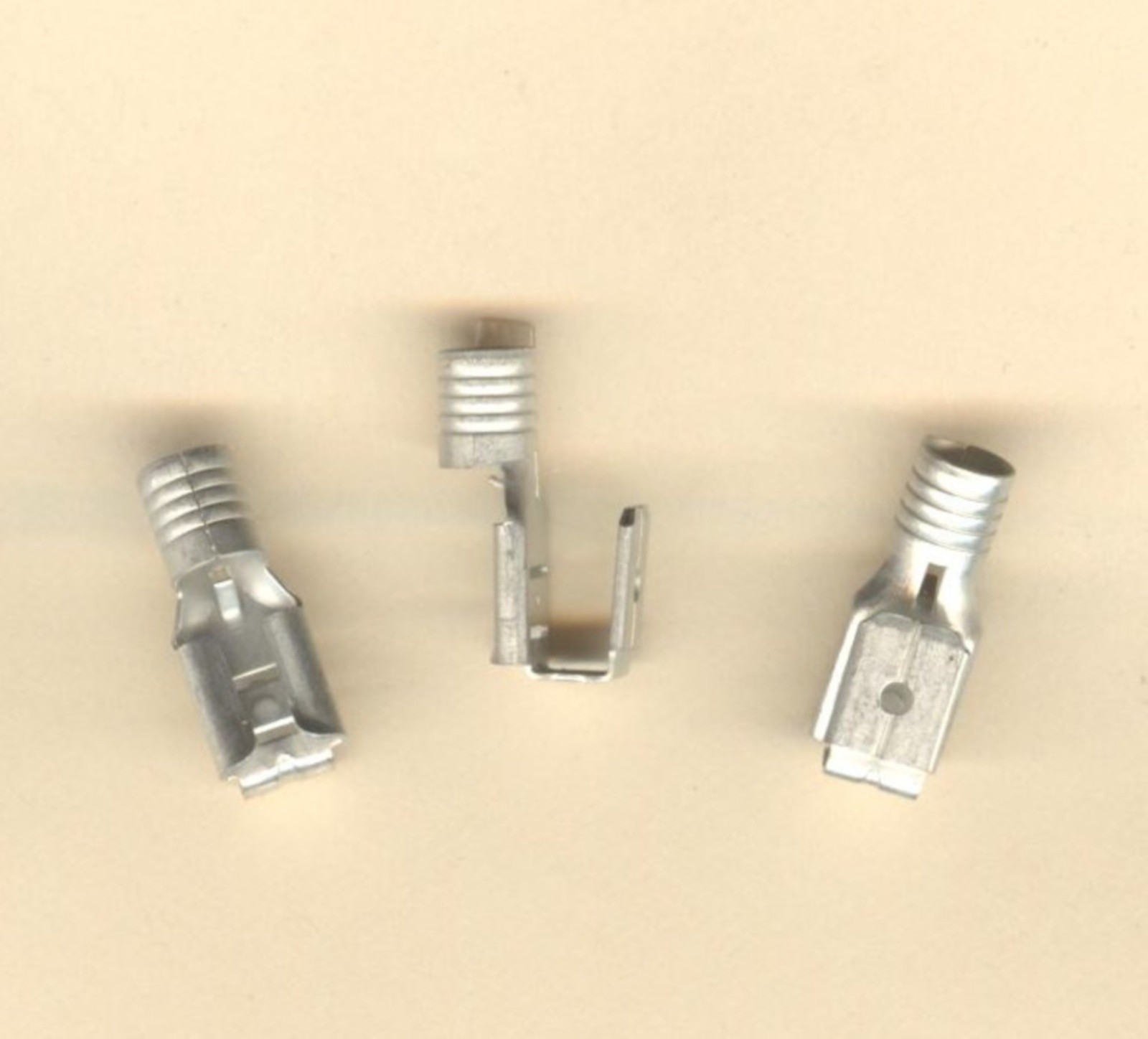 25 Bare Non Insulated PIGGYBACK Terminal Connectors #12-10 Gauge Wire AWG .250