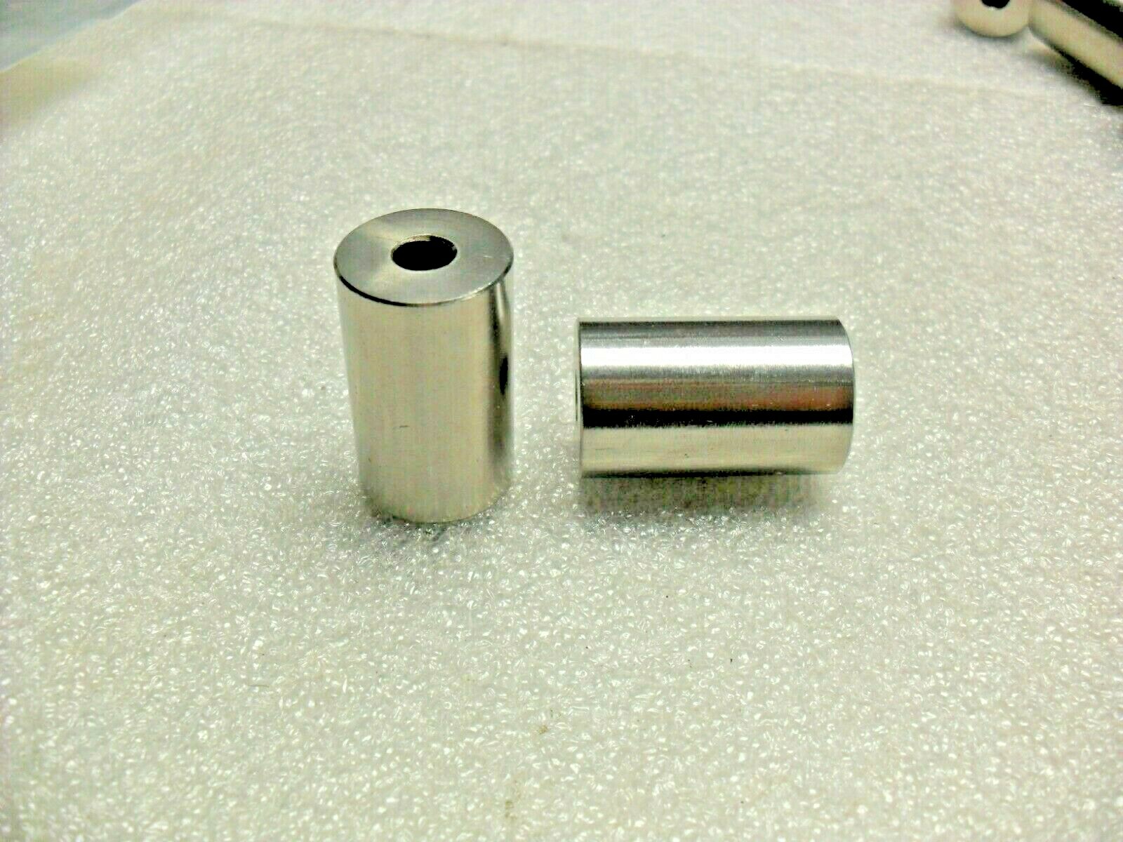 qty 2 Spacers. Stand-Off, Bushing, Stainless 1-3/8″ L x 1-13/16″ od x1/4″ Bore,