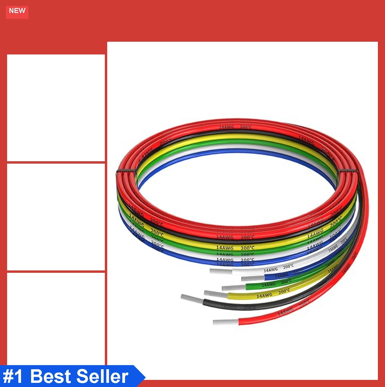 14 AWG Silicone Wire 6 Colors 5ft Each 14 Gauge Hookup Wire Kit Stranded Tinned