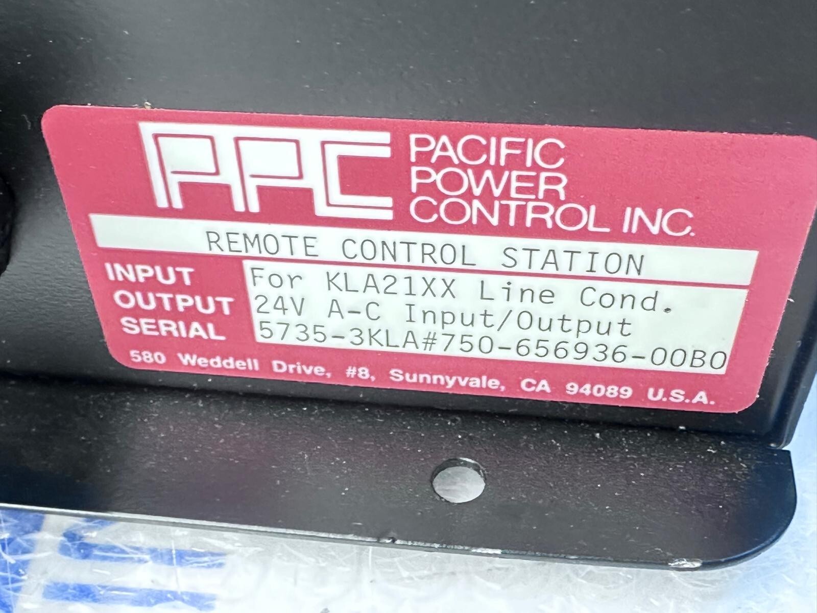PPC KLA 21XX POWER LINE CONDITIONER REMOTE CONTROL STATION 5735-KLA