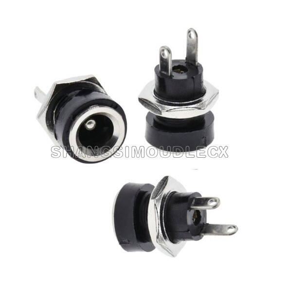 10pcs mini DC power supply jack socket female panel mount connector 5.5×2.1mm