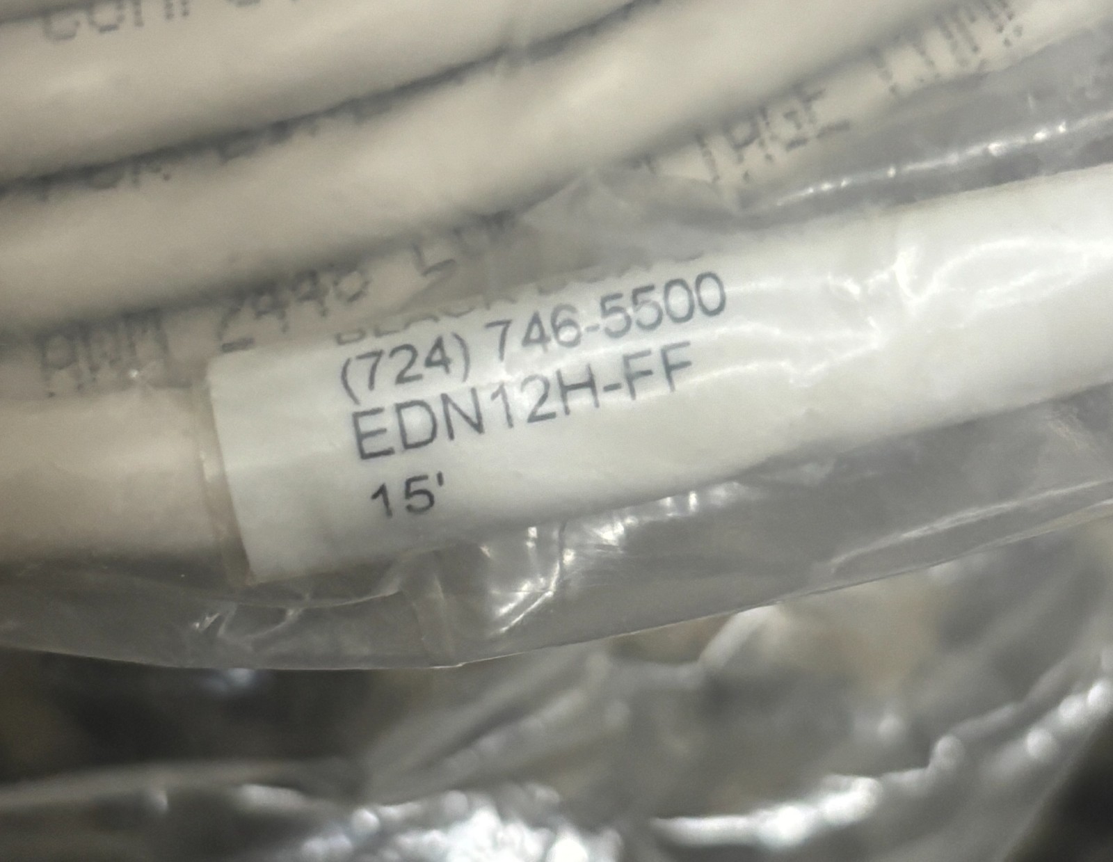 NEW! BLACK BOX EDN12H-FF 15’ DB9 SERIAL CABLE