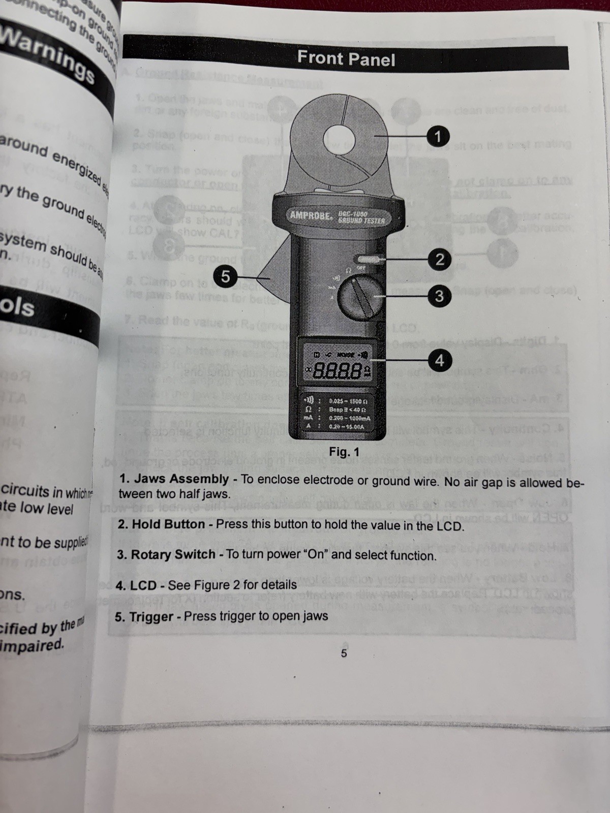 Amprobe DGC-1000A Printed User Manual Guide Manual Pamphlet Book DGC1000A