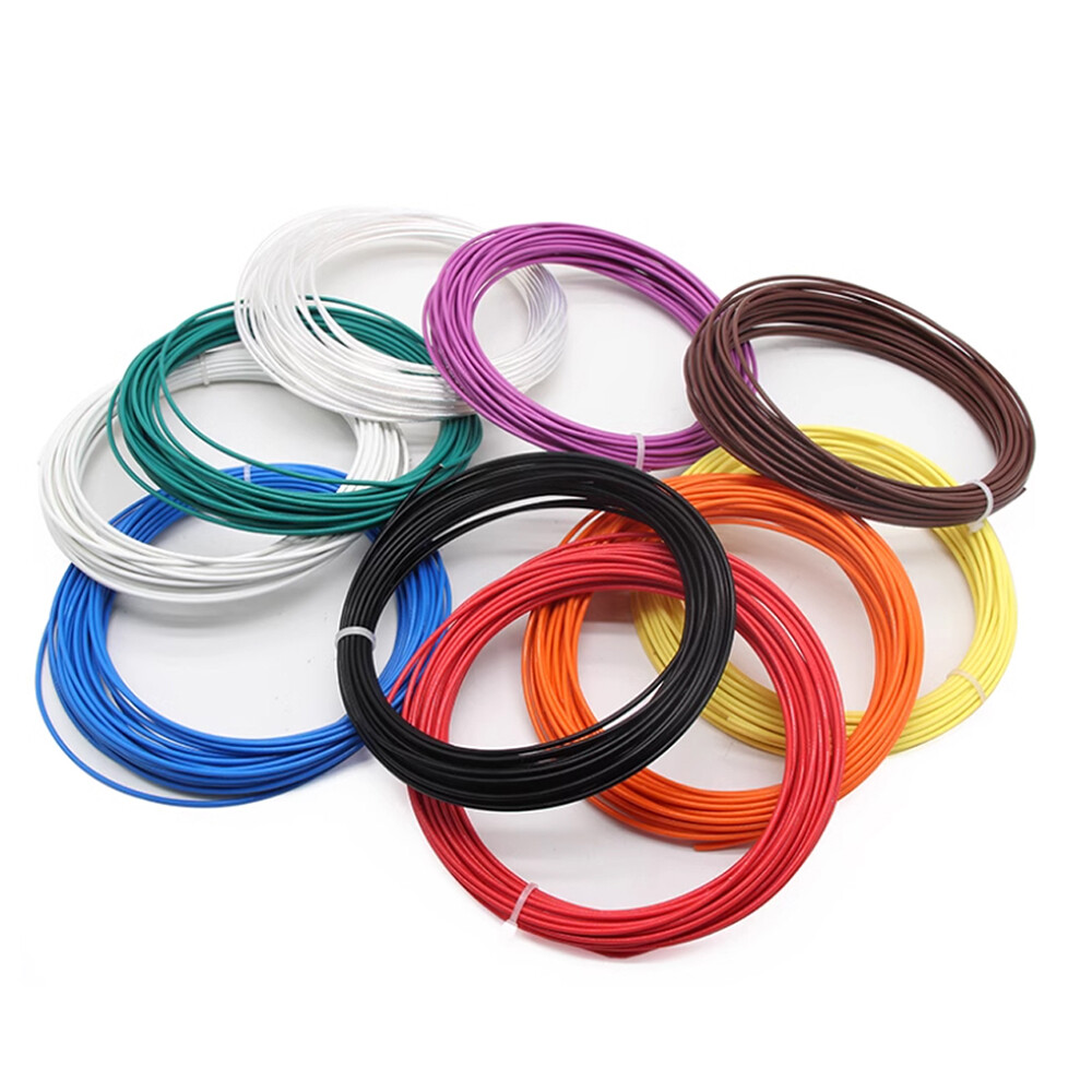 7/9/11~30AWG PTFE Silver-Plated Copper Stranded Electrical Wire Cable Audio Wire