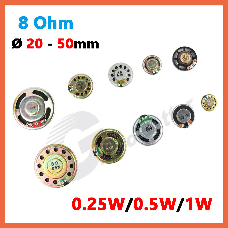 Smaller extra Thin Loud Speaker 0.25/0.5/1W, 8 Ohm LoudSpeaker Dia 20mm – 50mm
