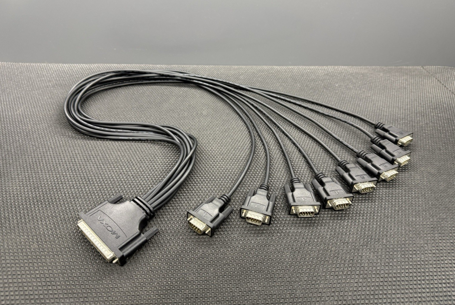Moxa Opt8D 8 ports RS-232 octopus cable with male DB9 connectors